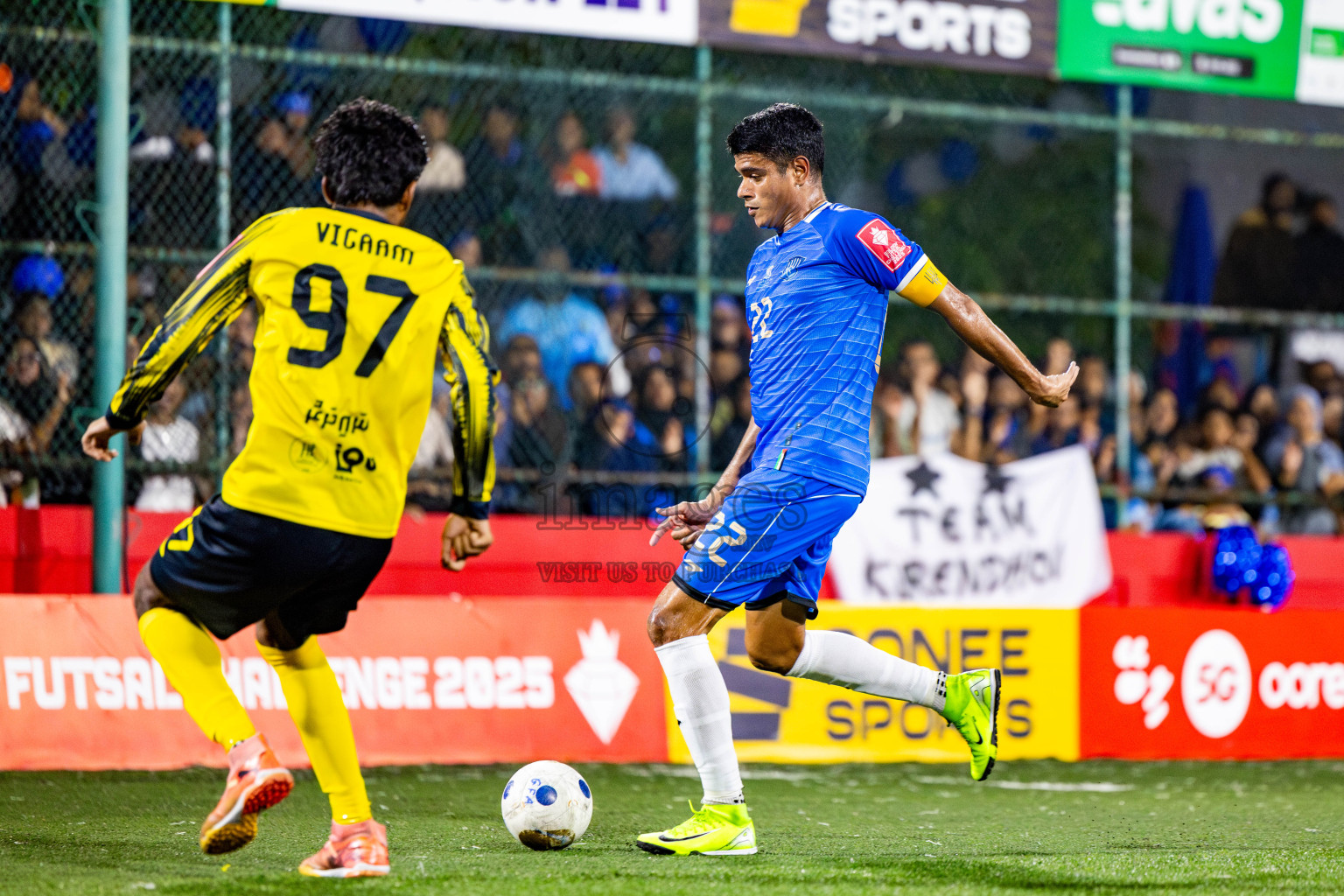 Lh Naifaru vs Lh Kurendhoo in Lhaviyani Atoll Finals Day 26 of Golden Futsal Challenge 2025 was held on Thursday , 30th January 2025, in Hulhumale', Maldives. Photos: Nausham Waheed / images.mv