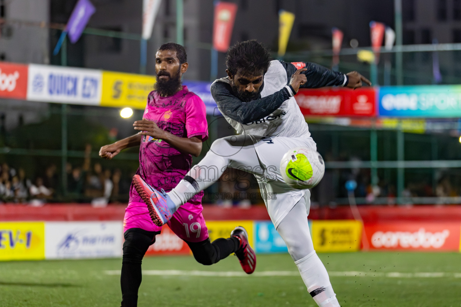 Vilimale VS Maafannu in Zone 8 Group Stage Final on Day 38 of Golden Futsal Challenge 2024 which was held on Friday, 23rd February 2024, in Hulhumale', Maldives 
Photos: Hassan Simah/ images.mv