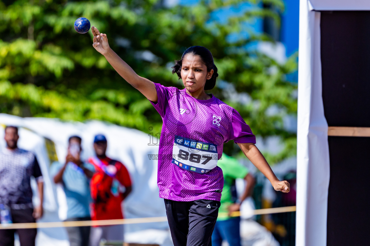 Day 3 of MWSC Interschool Athletics Championships 2024 held in Hulhumale Running Track, Hulhumale, Maldives on Monday, 11th November 2024. Photos by:  Nausham Waheed / Images.mv