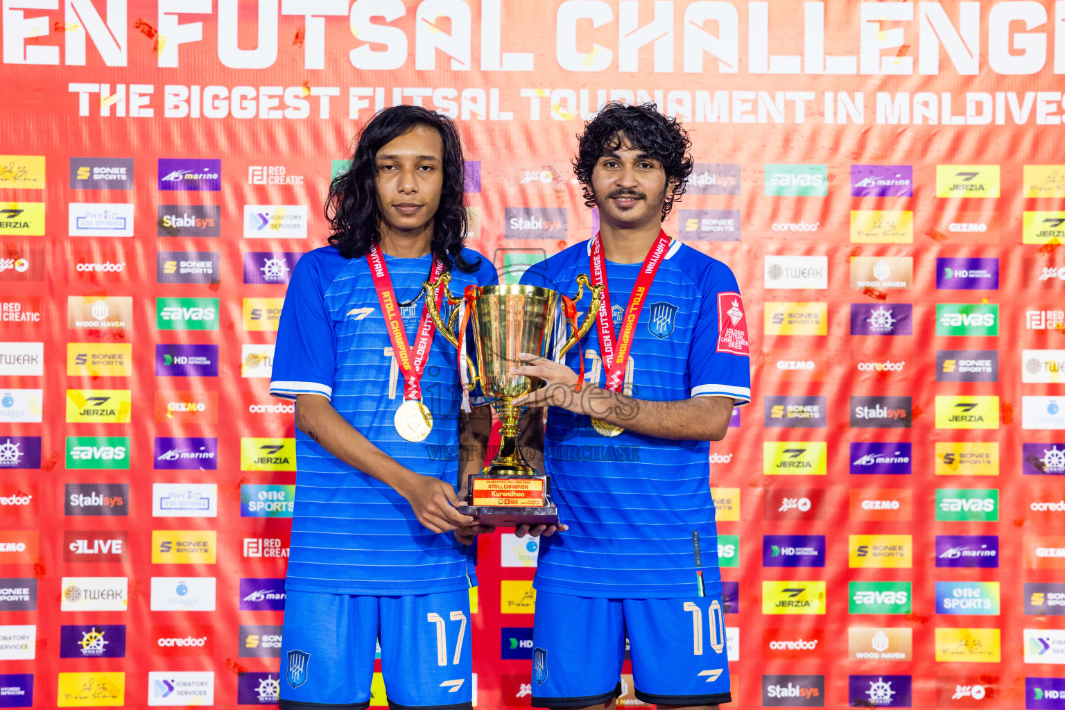 Lh Naifaru vs Lh Kurendhoo in Lhaviyani Atoll Finals Day 26 of Golden Futsal Challenge 2025 was held on Thursday , 30th January 2025, in Hulhumale', Maldives. Photos: Nausham Waheed / images.mv