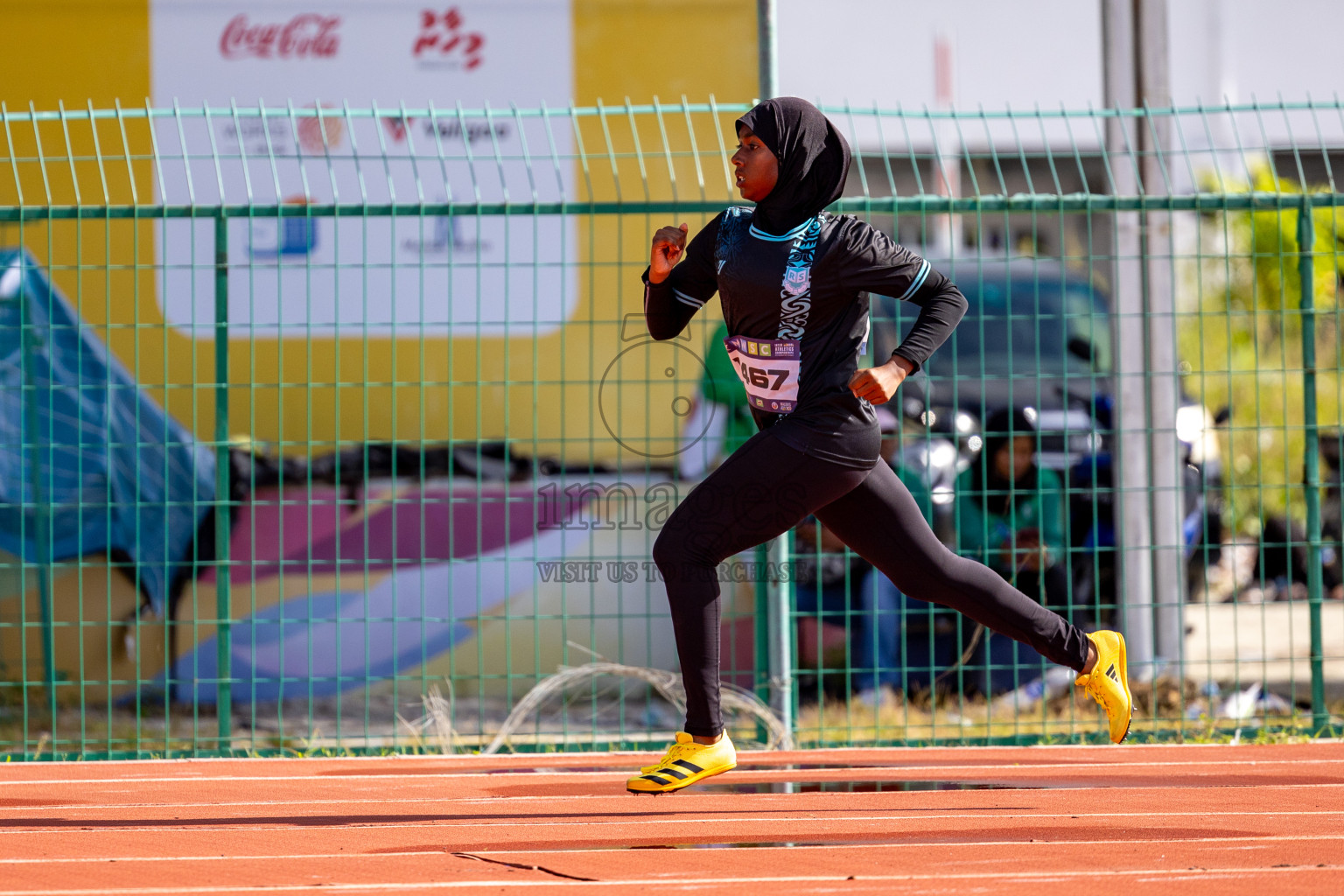 Day 2 of MWSC Interschool Athletics Championships 2024 held in Hulhumale Running Track, Hulhumale, Maldives on Sunday, 10th November 2024. 
Photos by:  Hassan Simah / Images.mv