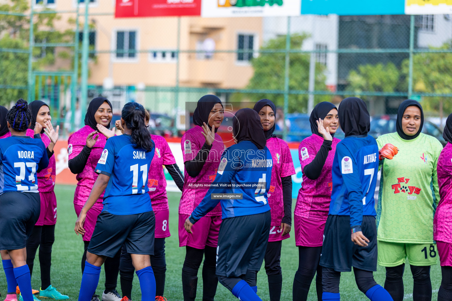 Team Fenaka vs Club MYS in Eighteen Thirty Women's Futsal Fiesta 2022 was held in Hulhumale', Maldives on Monday, 17th October 2022. Photos: Mohamed Mahfooz Moosa / images.mv