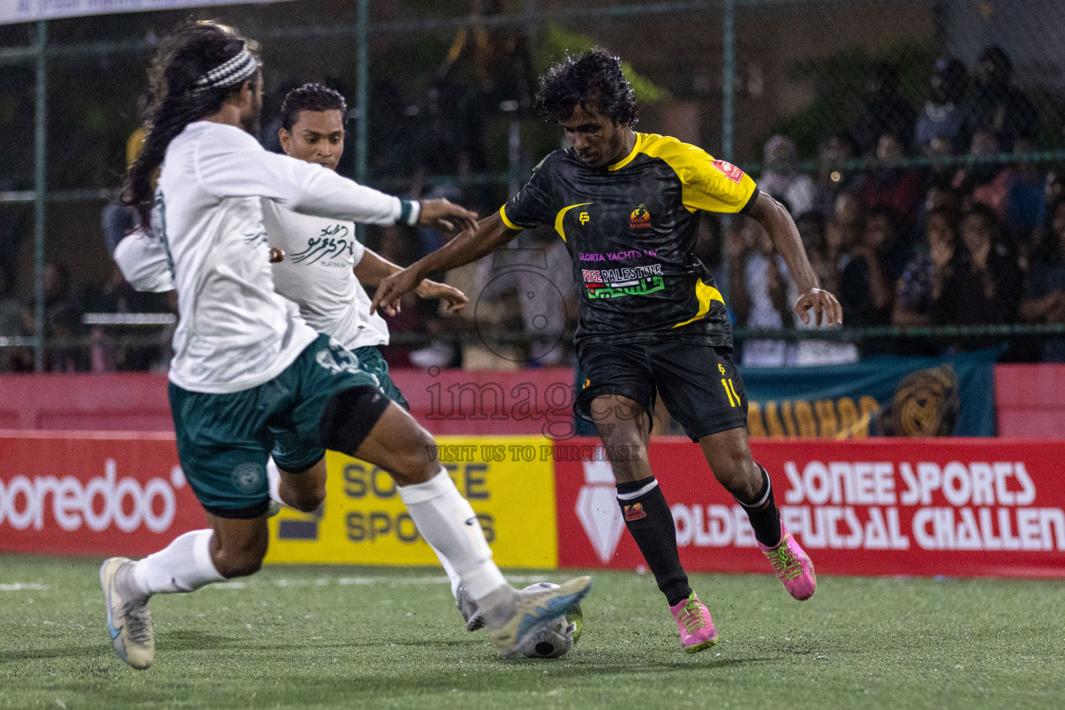 L Kalaidhoo vs L Maabaidhoo in Day 7 of Golden Futsal Challenge 2024 was held on Saturday, 20th January 2024, in Hulhumale', Maldives Photos: Nausham Waheed / images.mv