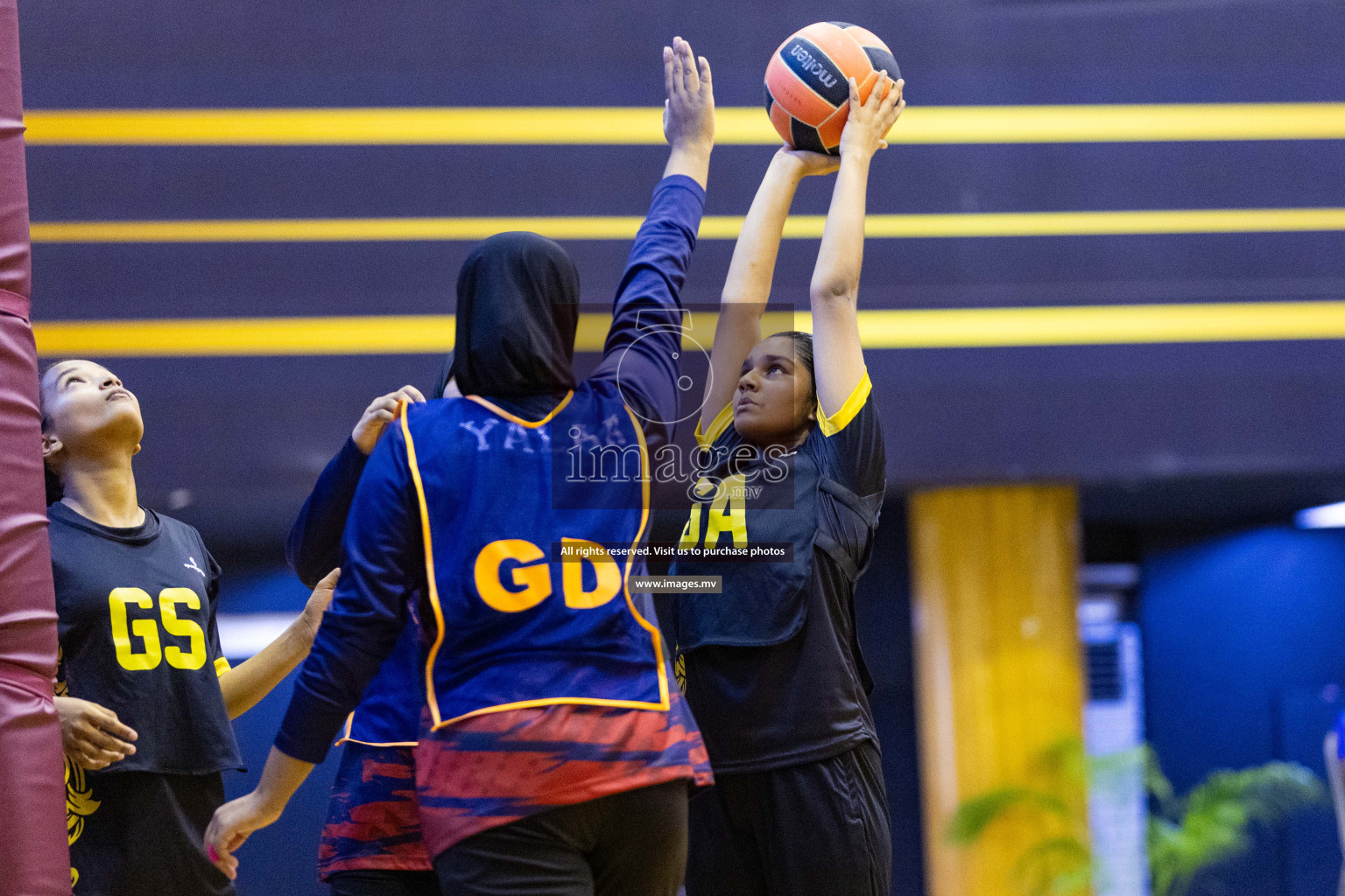 Day2 of 24th Interschool Netball Tournament 2023 was held in Social Center, Male', Maldives on 28th October 2023. Photos: Nausham Waheed / images.mv