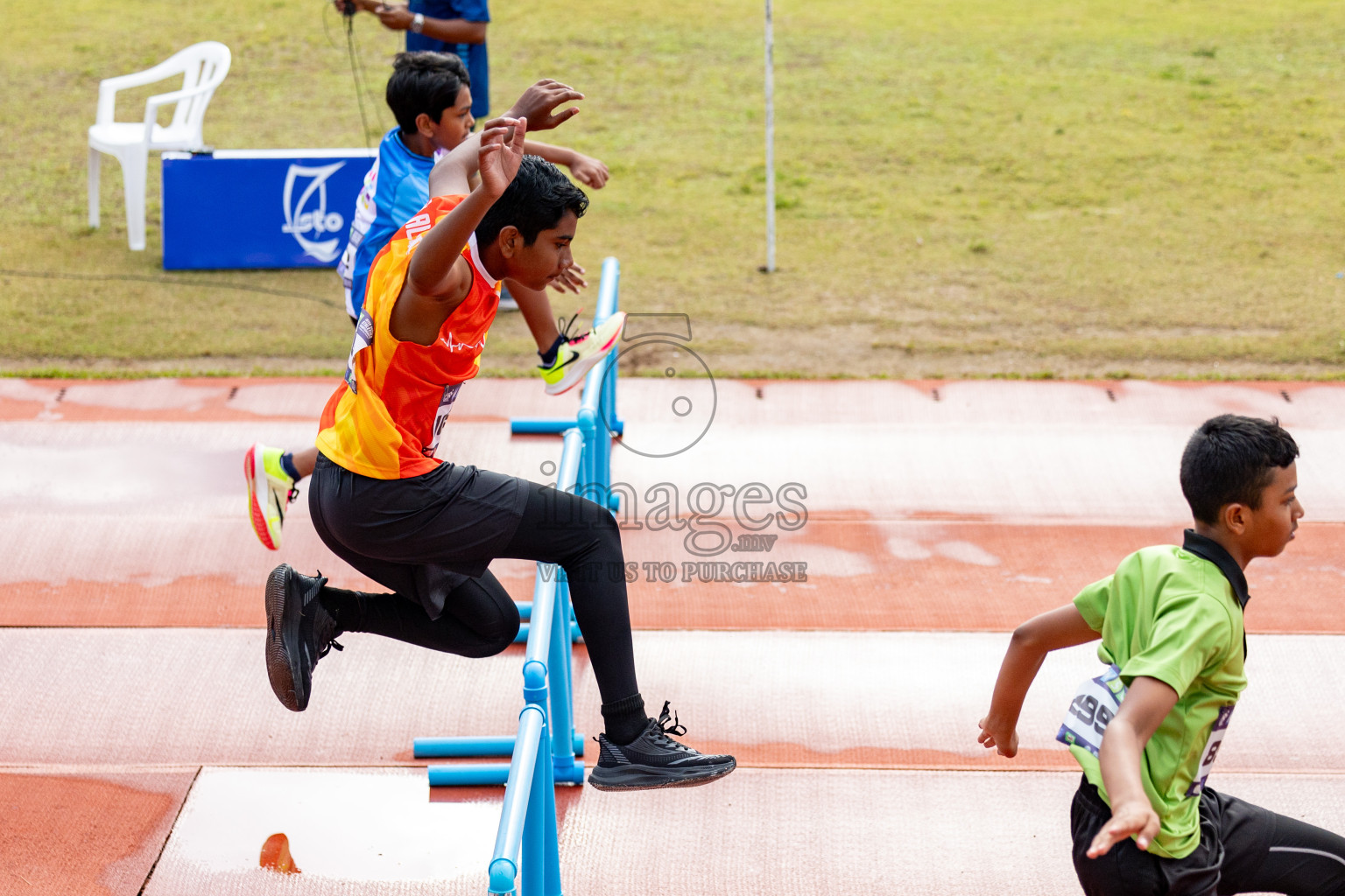 Day 2 of MWSC Interschool Athletics Championships 2024 held in Hulhumale Running Track, Hulhumale, Maldives on Sunday, 10th November 2024. 
Photos by:  Hassan Simah / Images.mv