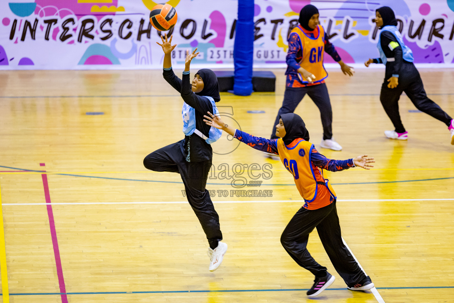 Day 6 of 25th Inter-School Netball Tournament was held in Social Center at Male', Maldives on Thursday, 15th August 2024. Photos: Nausham Waheed / images.mv