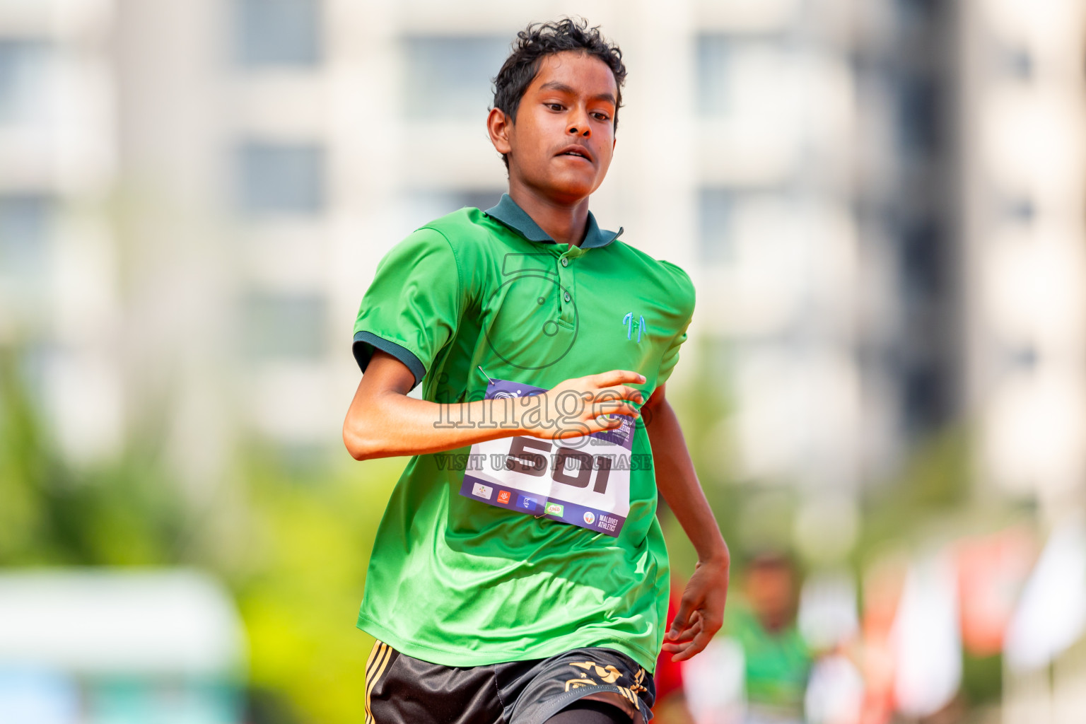 Day 4 of MWSC Interschool Athletics Championships 2024 held in Hulhumale Running Track, Hulhumale, Maldives on Tuesday, 12th November 2024. Photos by: Nausham Waheed / Images.mv