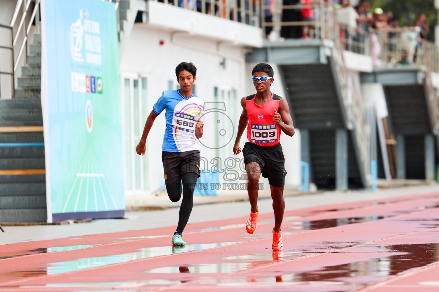 Day 1 of MWSC Interschool Athletics Championships 2024 held in Hulhumale Running Track, Hulhumale, Maldives on Saturday, 9th November 2024. 
Photos by: Ismail Thoriq, Hassan Simah / Images.mv