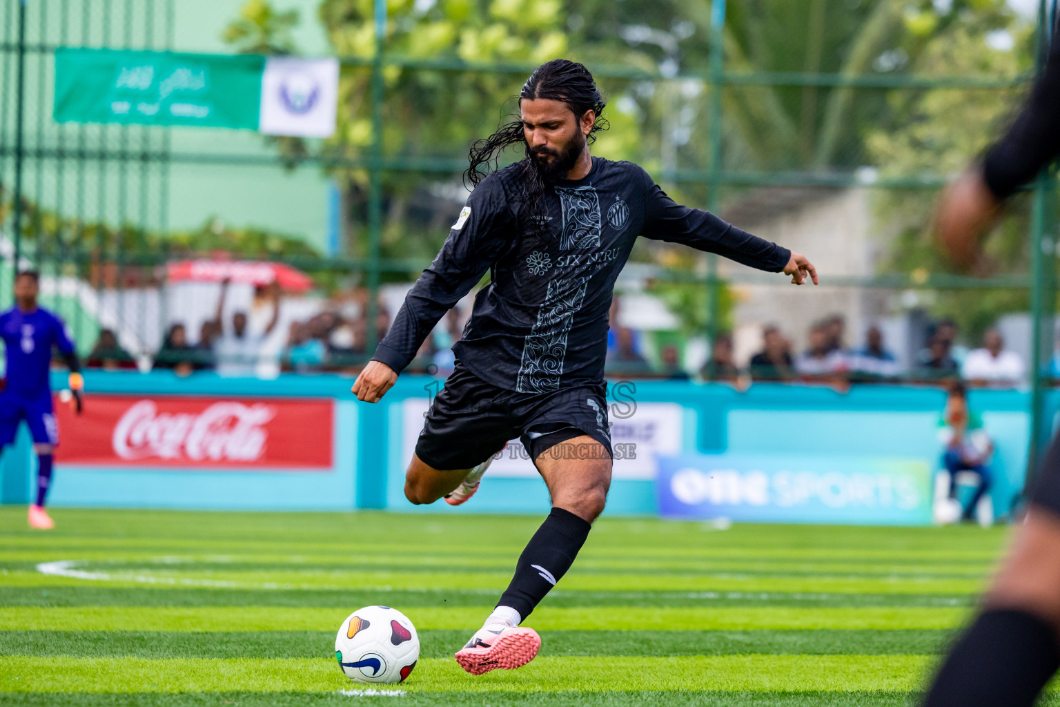 Raiymandhoo FC vs Dee Cee Jay SC in Day 1 of Laamehi Dhiggaru Ekuveri Futsal Challenge 2024 was held on Friday, 26th July 2024, at Dhiggaru Futsal Ground, Dhiggaru, Maldives Photos: Nausham Waheed / images.mv