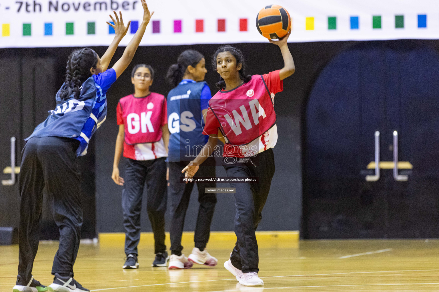 Day 10 of 24th Interschool Netball Tournament 2023 was held in Social Center, Male', Maldives on 5th November 2023. Photos: Nausham Waheed / images.mv