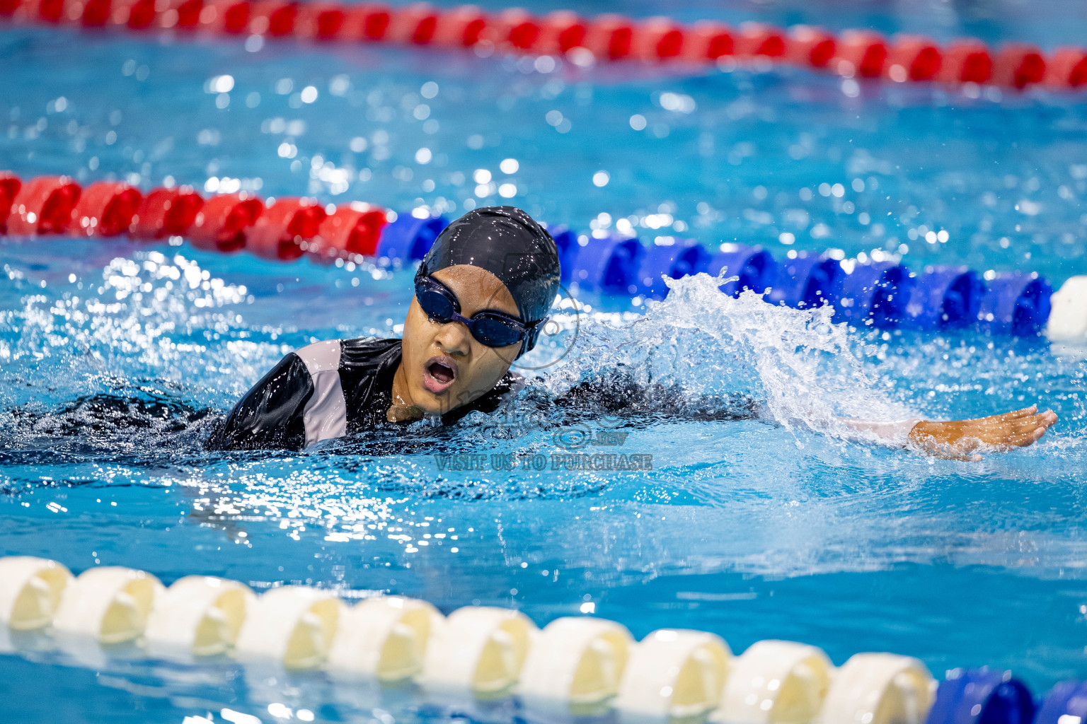 Day 5 of BML 21st Interschool Swimming Competition 2025 was held in Hulhumale' Swimming Pool, Hulhumale', Maldives on Wednesday, 15th October 2025. 
Photos: Hassan Simah / images.mv
