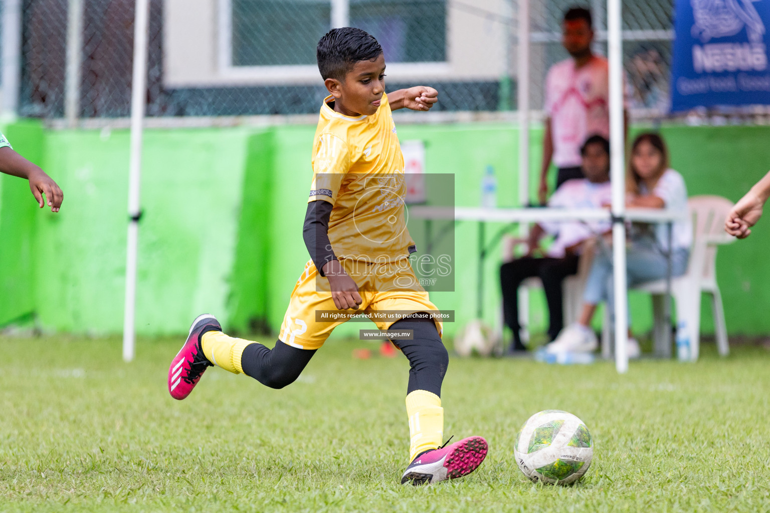 Day 1 of Milo kids football fiesta, held in Henveyru Football Stadium, Male', Maldives on Wednesday, 11th October 2023 Photos: Nausham Waheed/ Images.mv