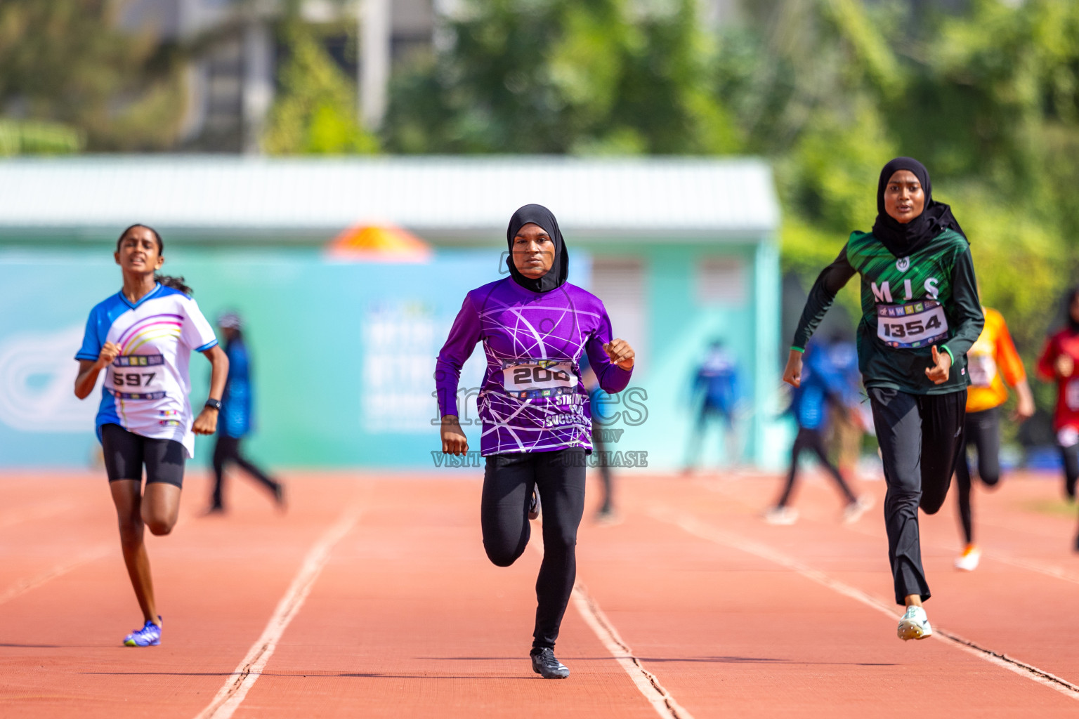 Day 4 of MWSC Interschool Athletics Championships 2024 held in Hulhumale Running Track, Hulhumale, Maldives on Tuesday, 12th November 2024. Photos by: Raaif Yoosuf / Images.mv