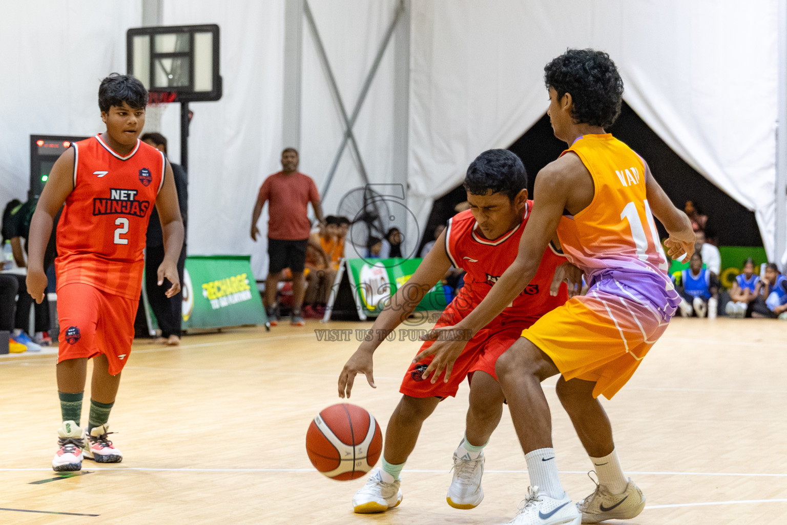 Day 3 of Milo 5 x 5 Junior Challenge 2025 - Basketball tournament held in Basketball Training Center, Male', Maldives on Saturday, 11th October 2025. 
Photos by:  Hassan Simah / Images.mv