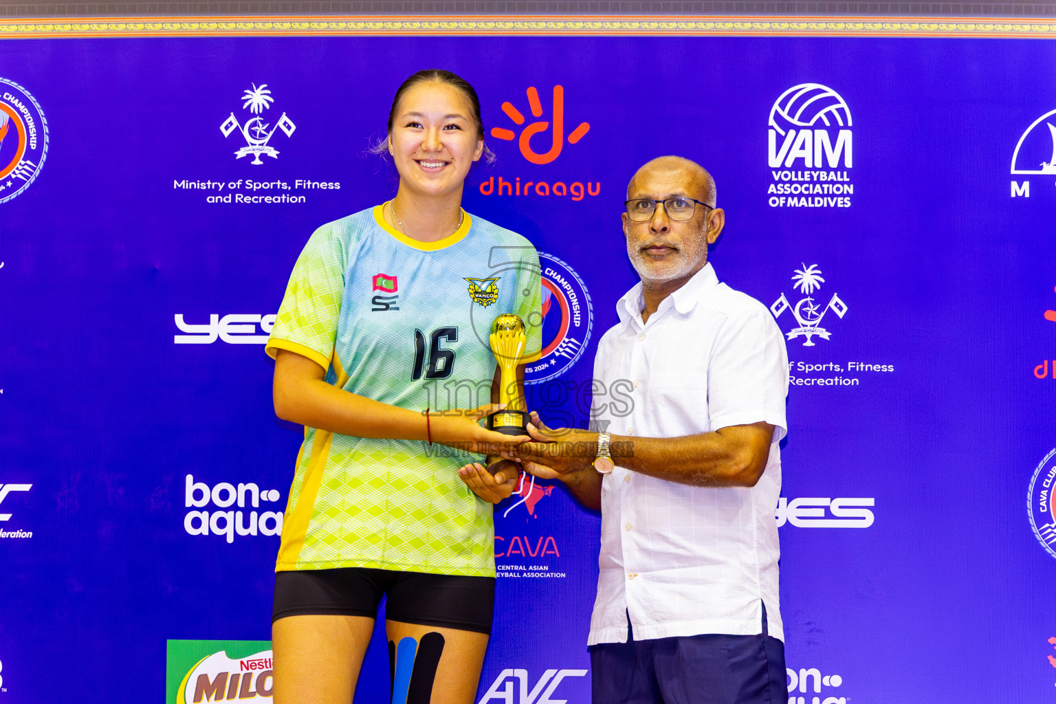 Nepal Police Club vs Humo VC in the Final of CAVA Woman's Volleyball Club Championship 2024 was held in Social Center, Male', Maldives on Saturday, 21st September 2024. Photos: Nausham Waheed / images.mv