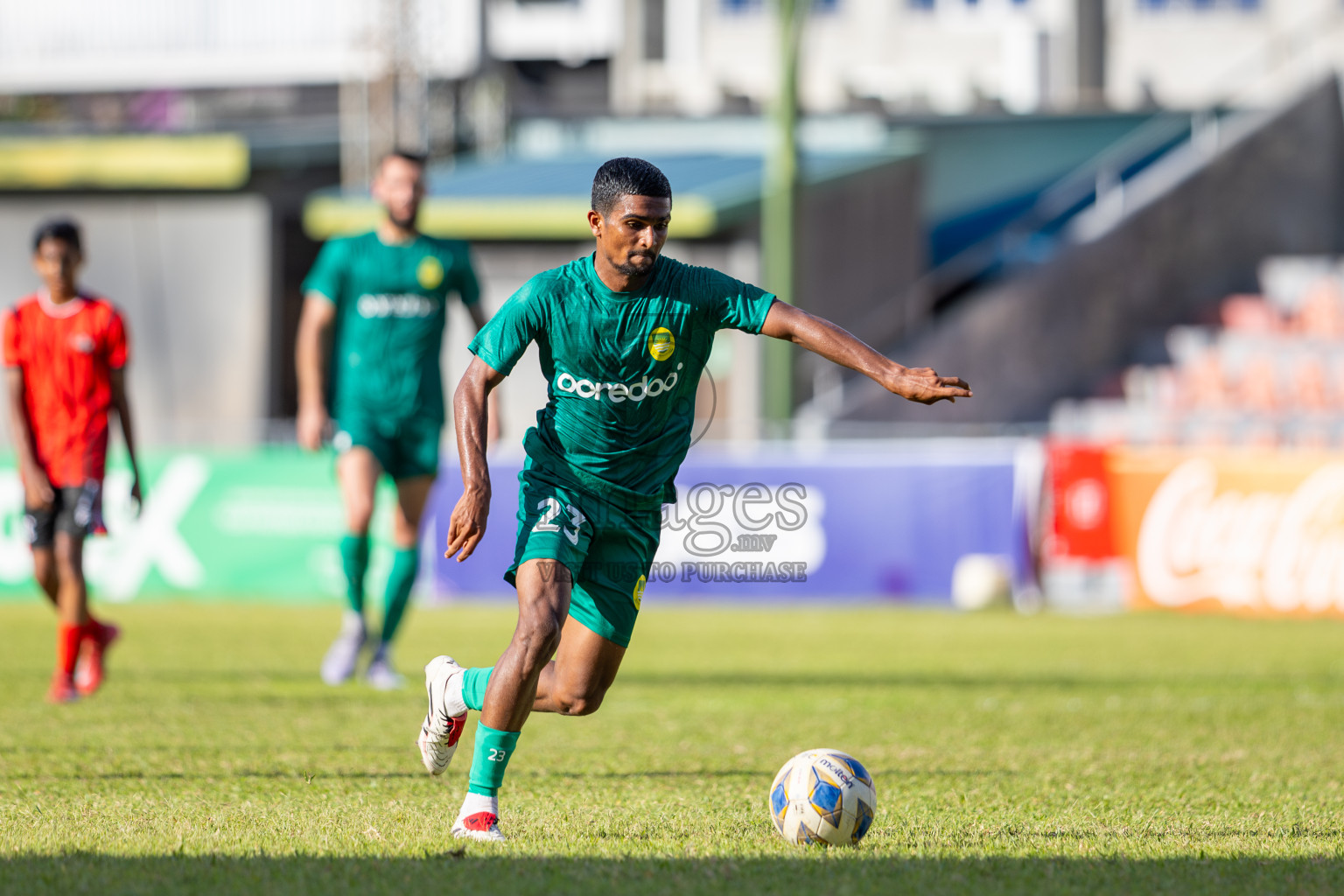 Maziya SRC vs TC in the Semi Final of FAM League Cup 2025 held at National Football Stadium, Male', Maldives on Sunday, 25th May 2025.
Photos By: Ismail Thoriq / images.mv