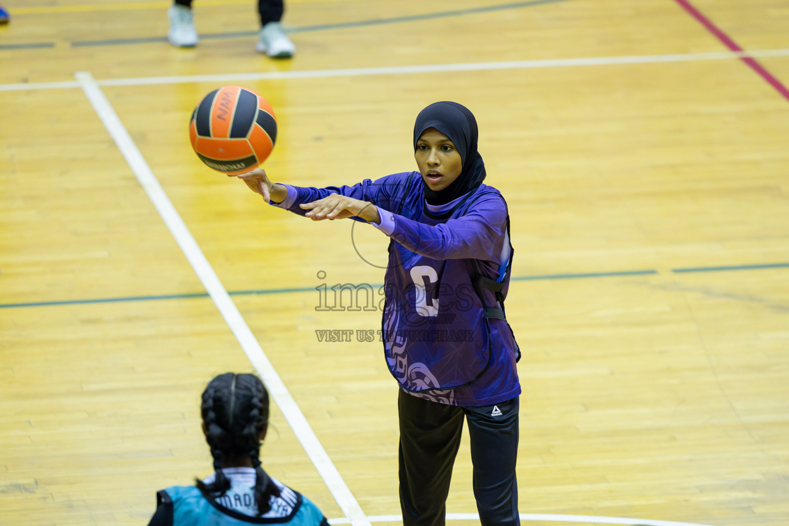 Day 13 of 25th Inter-School Netball Tournament was held in Social Center at Male', Maldives on Saturday, 24th August 2024. Photos: Mohamed Mahfooz Moosa / images.mv