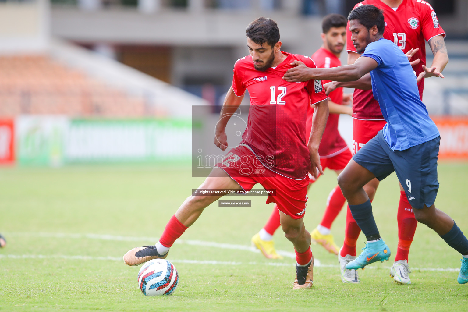 Lebanon vs Maldives in SAFF Championship 2023 held in Sree Kanteerava Stadium, Bengaluru, India, on Tuesday, 28th June 2023. Photos: Nausham Waheed, Hassan Simah / images.mv