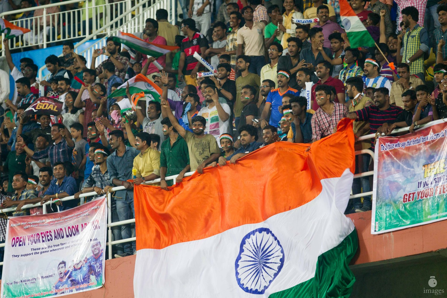India vs Afghanistan in the final of SAFF Suzuki Cup held in Thiruvananthapuram, India, Sunday, January. 03, 2015.  (Images.mv Photo/ Mohamed Ahsan).