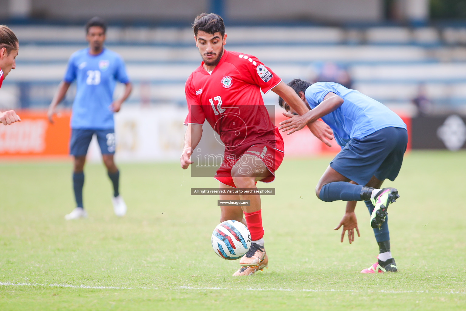 Lebanon vs Maldives in SAFF Championship 2023 held in Sree Kanteerava Stadium, Bengaluru, India, on Tuesday, 28th June 2023. Photos: Nausham Waheed, Hassan Simah / images.mv