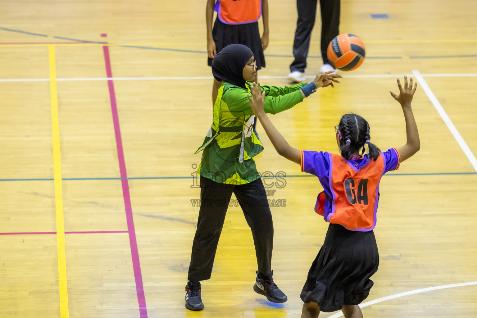 Day 14 of 25th Inter-School Netball Tournament was held in Social Center at Male', Maldives on Sunday, 25th August 2024. Photos: Hasni / images.mv