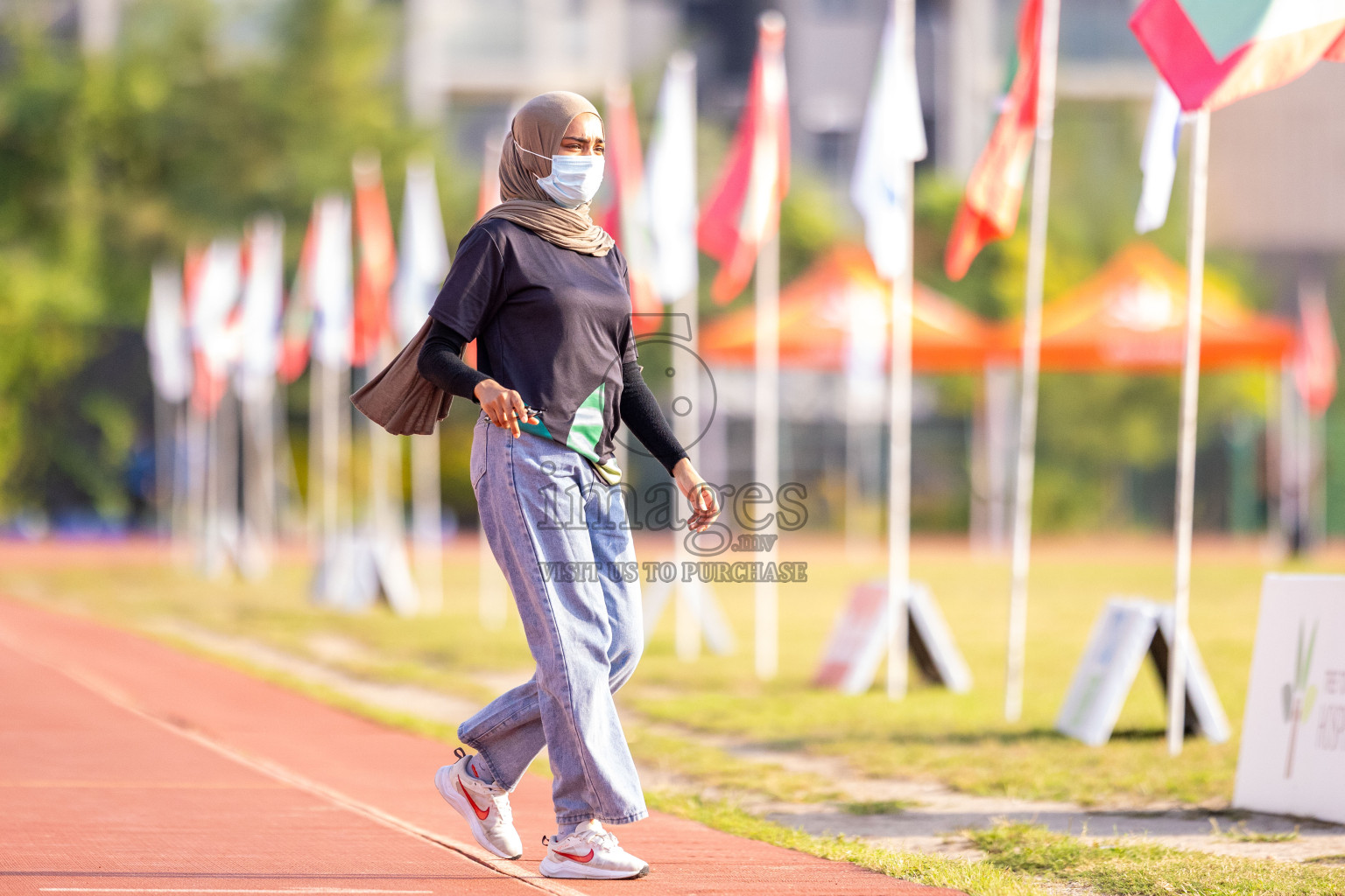 Day 5 of MWSC Interschool Athletics Championships 2024 held in Hulhumale Running Track, Hulhumale, Maldives on Wednesday, 13th November 2024. Photos by: Raif Yoosuf / Images.mv