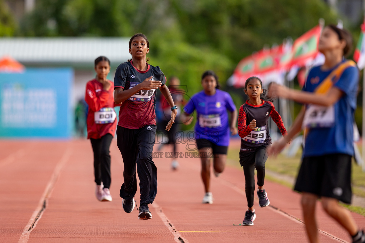 Day 3 of MWSC Interschool Athletics Championships 2024 held in Hulhumale Running Track, Hulhumale, Maldives on Monday, 11th November 2024. 
Photos by: Hassan Simah / Images.mv