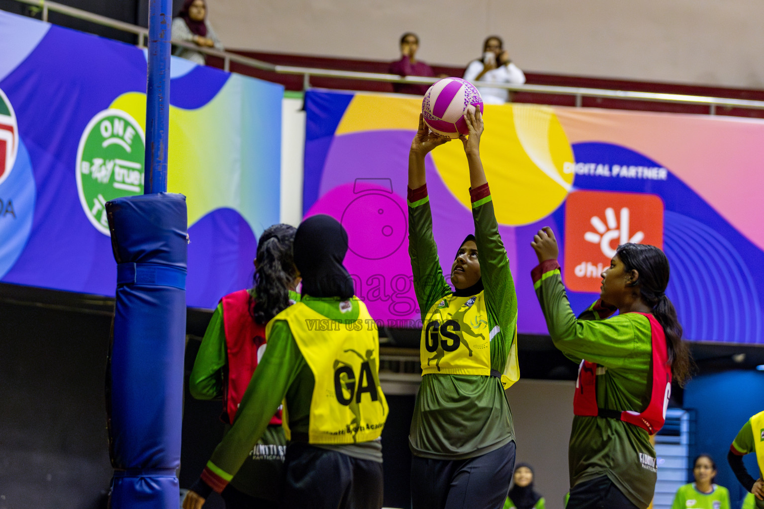 Fiontti Sports Academy vs Fionrri Academy A (U13) in Day 3 of 3rd Netball Junior Championship, held at Social Center on Tuesday, 21st January 2025 . 
Photos: Hassan Simah / images.mv