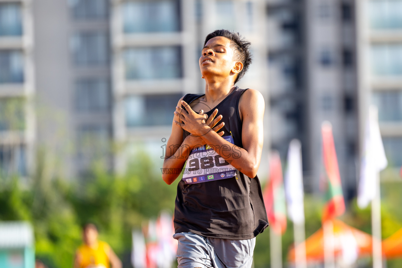 Day 4 of MWSC Interschool Athletics Championships 2024 held in Hulhumale Running Track, Hulhumale, Maldives on Tuesday, 12th November 2024. Photos by: Raaif Yoosuf / Images.mv