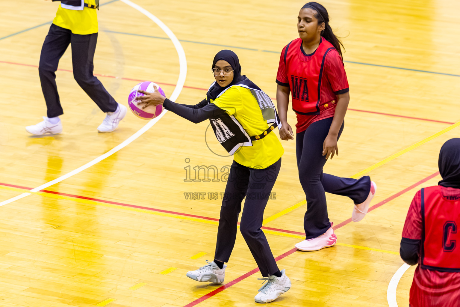 C Matrix vs KYRC in Day 2 of 24th Milo Netball Association Championship held in Social Center at Male', Maldives on Tuesday, 2nd September 2025. Photos: Nausham Waheed / images.mv