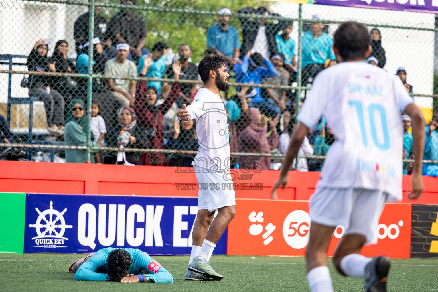 AA. Thoddoo VS AA. Himandhoo in Day 7 of Golden Futsal Challenge 2025 was held on Saturday, 11th January 2025, in Hulhumale', Maldives Photos: Hassan Simah / images.mv
