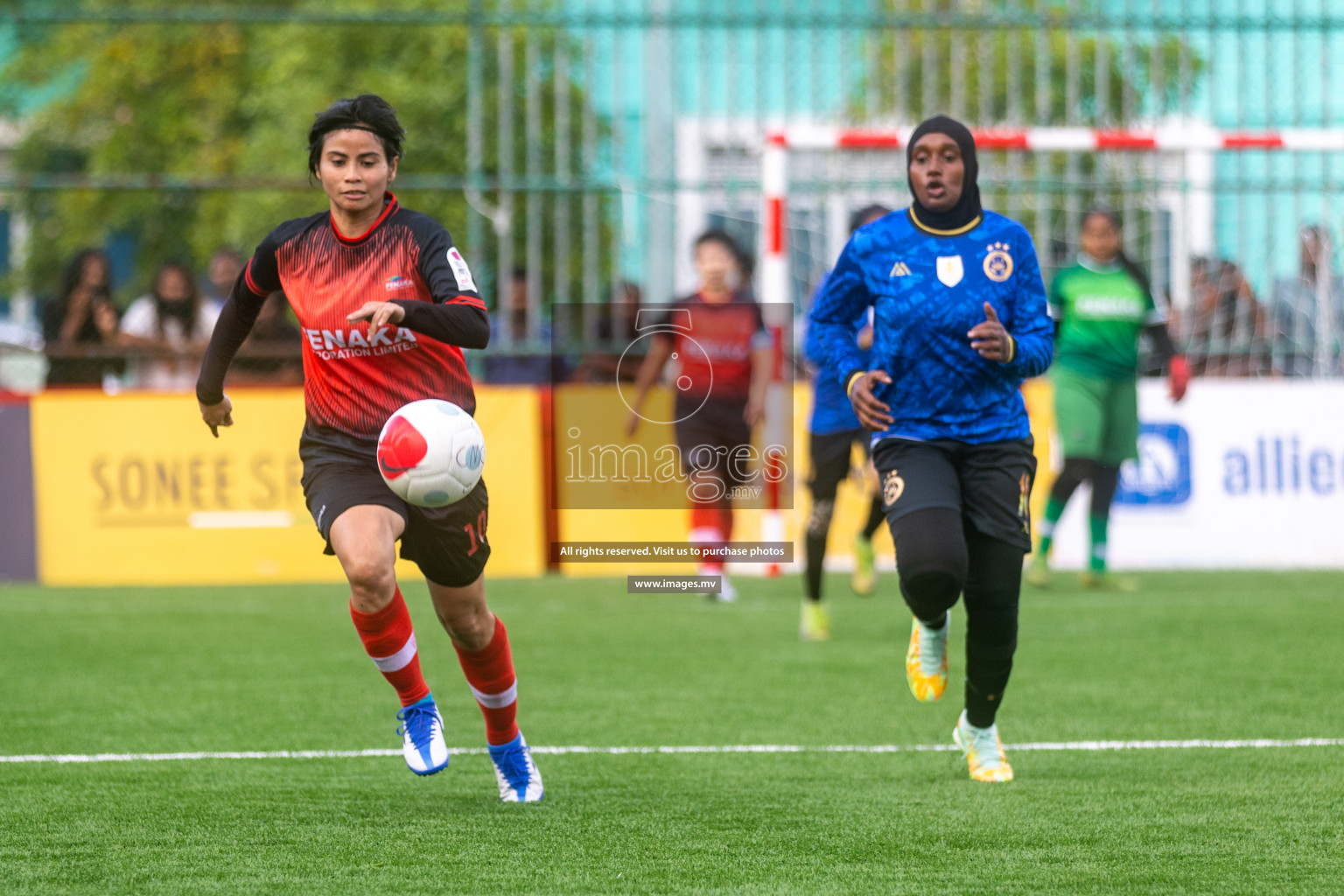 MPL vs Team Fenaka in Eighteen Thirty Women's Futsal Fiesta 2022 was held in Hulhumale', Maldives on Wednesday, 12th October 2022. Photos: Ismail Thoriq / images.mv