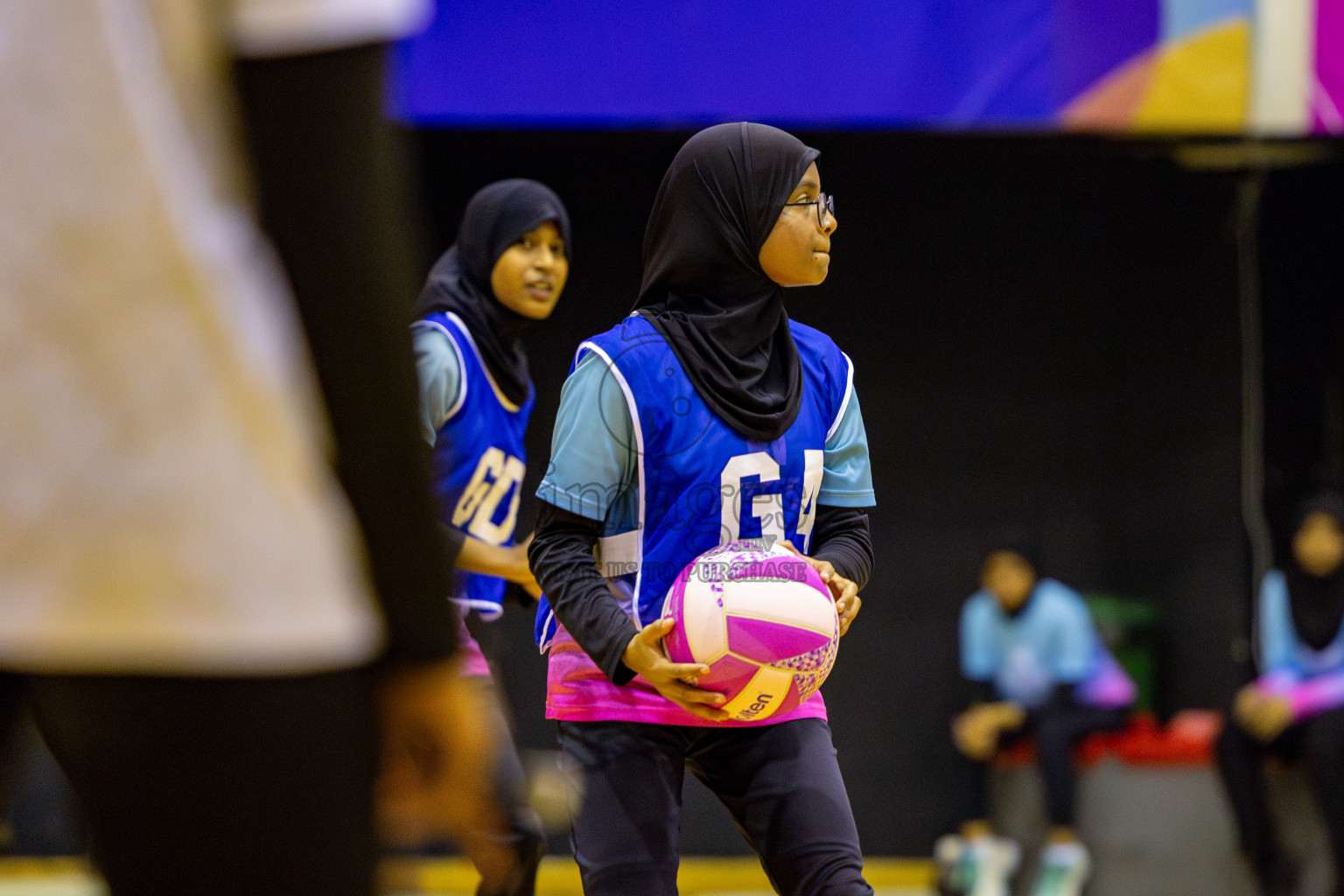 Young Netters B vs N Sports Academy B in Day 3 of 3rd Netball Junior Championship, held at Social Center on Tuesday, 21st January 2025 . Photos: Nausham Waheed / images.mv