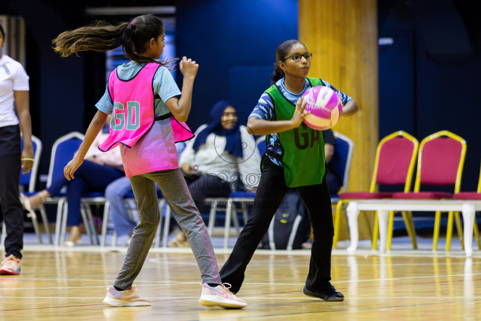 High Flyers vs Netkids A in Day 1 of 3rd Junior Championship - Netball association of Maldives, held at Social Center on 19th January 2025 . Photos by Shuu Abdul Sattar