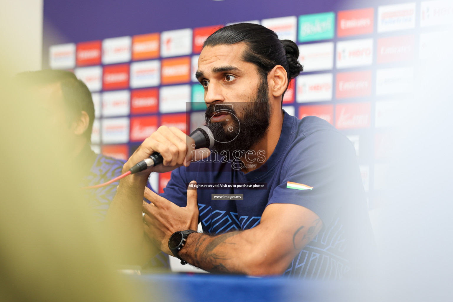 Saff Championship Final Pre-match press conference held in Sree Kanteerava Stadium, Bengaluru, India, on Monday, 3rd July 2023. Photos: Nausham Waheed / images.mv