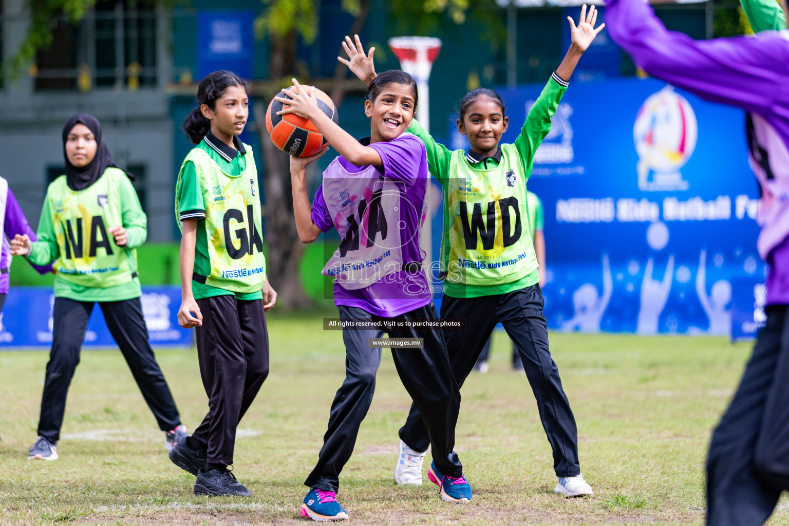 Day 1 of Nestle' Kids Netball Fiesta 2023 held in Henveyru Stadium, Male', Maldives on Thursday, 30th November 2023. Photos by Nausham Waheed / Images.mv