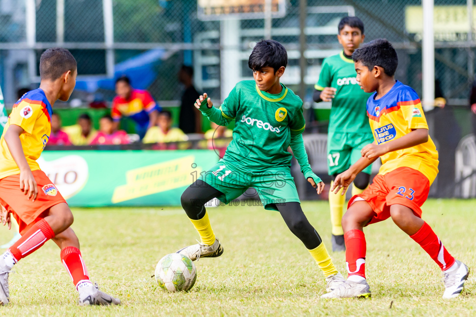 Day 1 of MILO Academy Championship 2024 - U12 was held at Henveiru Grounds in Male', Maldives on Sunday, 7th July 2024. Photos: Nausham Waheed / images.mv