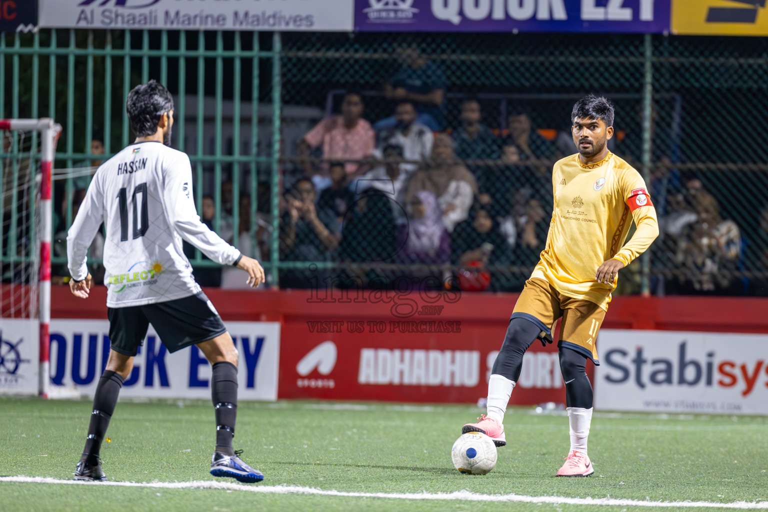 N Holhudhoo vs N Miladhoo in Noonu Atoll Final in Day 24 of Golden Futsal Challenge 2025 was held on Tuesday , 28th January 2025, in Hulhumale', Maldives. Photos: Ismail Thoriq / images.mv