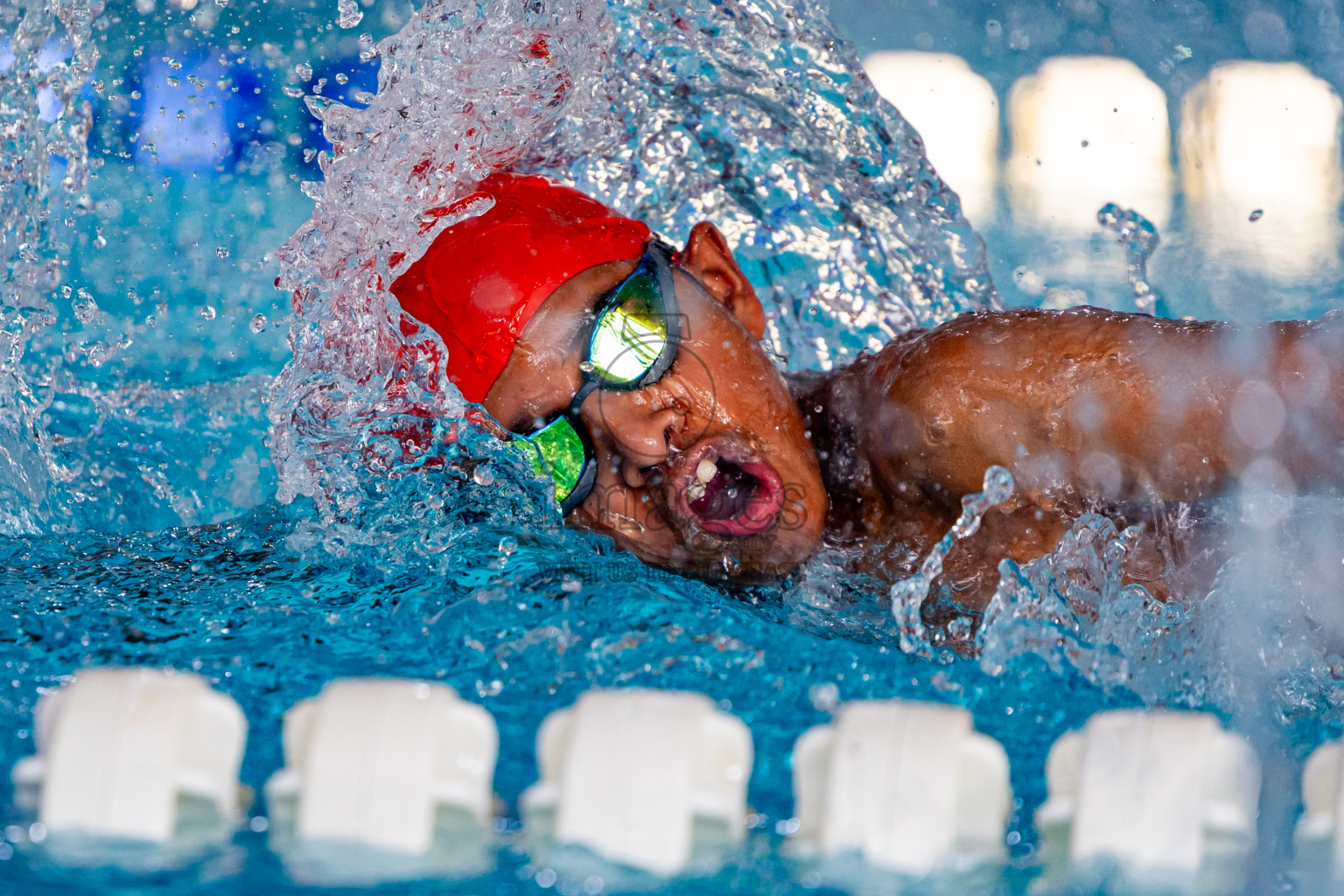 Day 1 of National Swimming Competition 2024 held in Hulhumale', Maldives on Friday, 13th December 2024. Photos: Nausham Waheed / images.mv