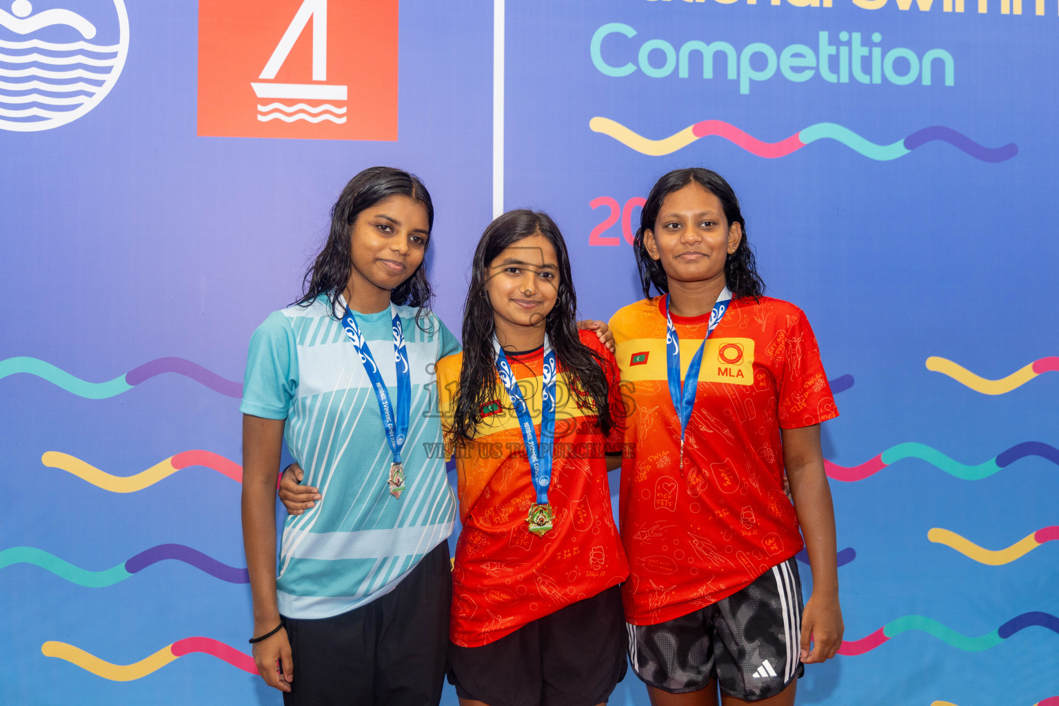 Day 6 of National Swimming Competition 2024 held in Hulhumale', Maldives on Wednesday, 18th December 2024. Photos: Mohamed Mahfooz Moosa / images.mv