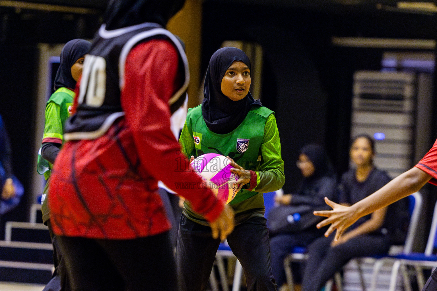 AIS Netball Academy vs Fiontti Sports Academy in Day 2 of 3rd Junior Championship - Netball association of Maldives, held at Social Center on Monday 20th January 2025 . Photos by Nausham Waheed
