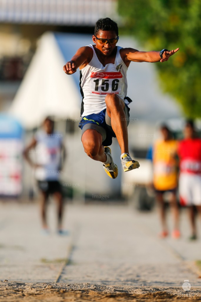 Day 1 of 26th National Athletics Championship in Male', Maldives, Thursday, October. 06, 2016.  (Images.mv Photo/ Hussain Sinan).