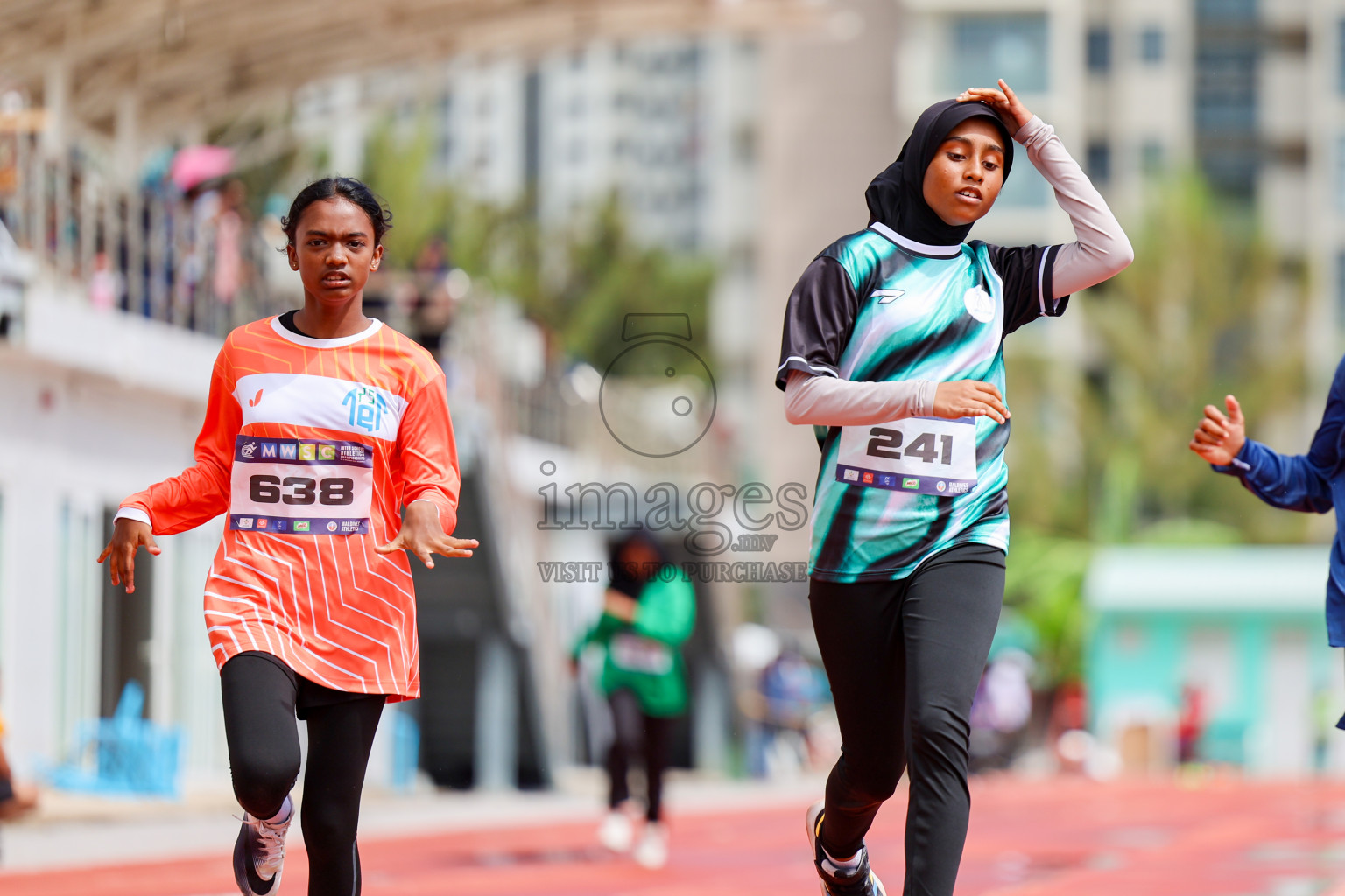 Day 1 of MWSC Interschool Athletics Championships 2024 held in Hulhumale Running Track, Hulhumale, Maldives on Saturday, 9th November 2024. 
Photos by: Ismail Thoriq, Hassan Simah / Images.mv