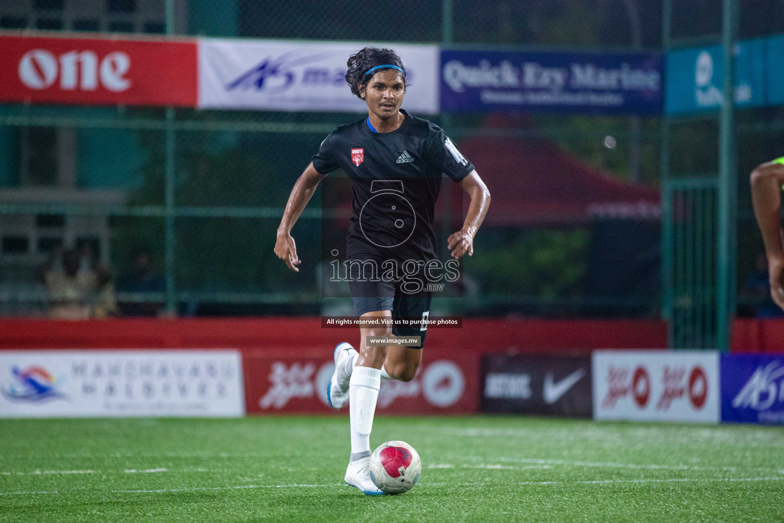 ADh. Hangnaameedhoo vs ADh. Dhagethi in Day 7 of Golden Futsal Challenge 2023 on 11 February 2023 in Hulhumale, Male, Maldives