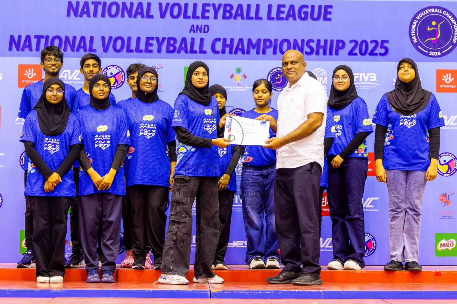 Police Club vs Club Wamco in the Final of Women's Division of National Volleyball Championship 2025 held in Male', Maldives on Sunday, 4th May 2025 at Social Center Indoor Hall Photos By: Nausham Waheed / images.mv