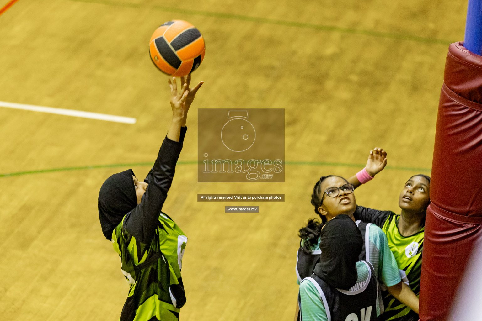 Day 8 of 24th Interschool Netball Tournament 2023 was held in Social Center, Male', Maldives on 3rd November 2023. Photos: Hassan Simah, Nausham Waheed / images.mv