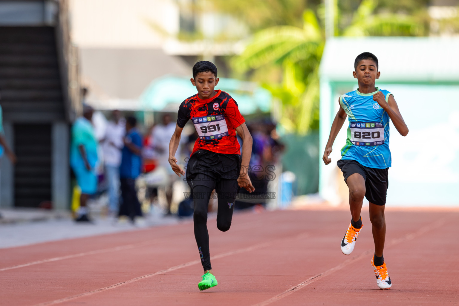 Day 2 of MWSC Interschool Athletics Championships 2024 held in Hulhumale Running Track, Hulhumale, Maldives on Sunday, 10th November 2024. Photos by: Ismail Thoriq / Images.mv