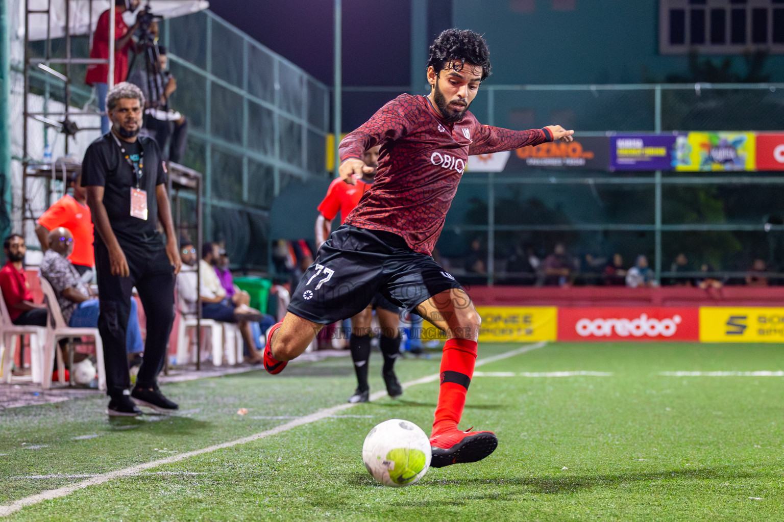 Vilimale vs Hulhumale on Day 34 of Golden Futsal Challenge 2024 was held on Monday, 19th February 2024, in Hulhumale', Maldives
Photos: Mohamed Mahfooz Moosa / images.mv