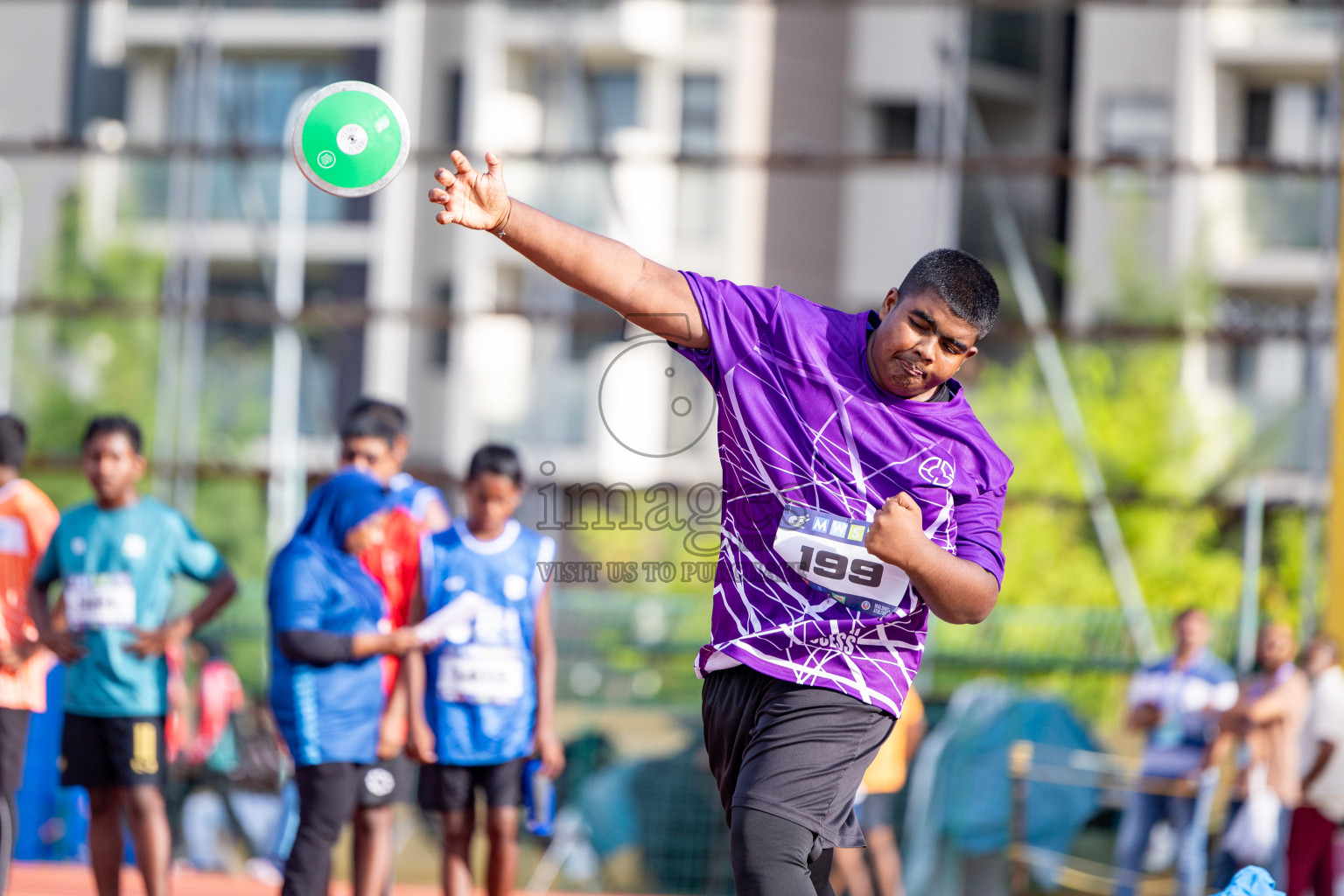 Day 1 of MWSC Interschool Athletics Championships 2024 held in Hulhumale Running Track, Hulhumale, Maldives on Saturday, 9th November 2024. 
Photos by: Ismail Thoriq, Hassan Simah / Images.mv