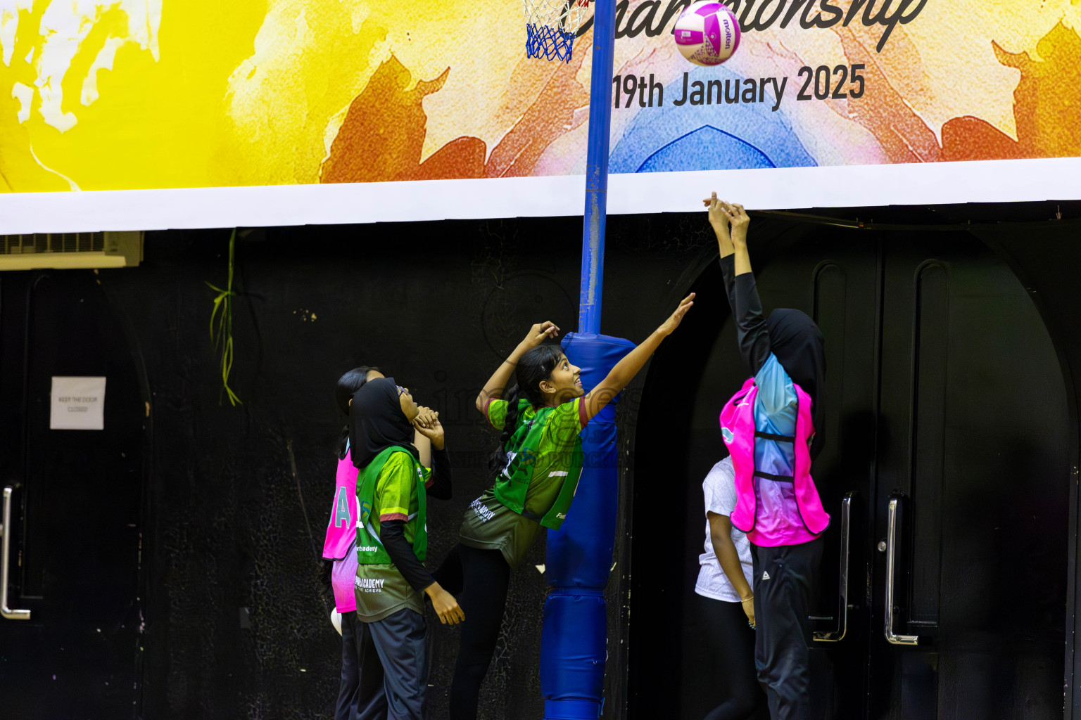 Young netter A vd Fionti sports academy in Day 3 of 3rd Netball Junior Championship, held at Social Center on Wednesday 22nd January 2025 . Photos: Shuu Abdul Sattar / images.mv